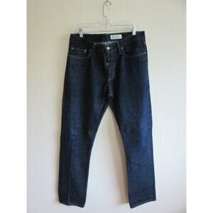 GUSTIN Dark Wash Blue Raw California Straight Selvedge 35x35 Denim Jeans